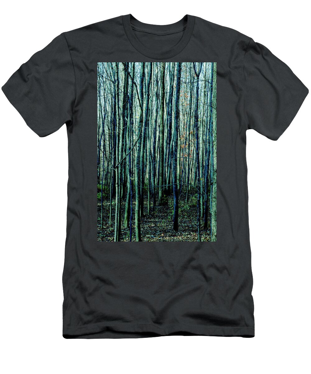 Treez T-Shirt featuring the photograph Treez Cyan by Lon Dittrick