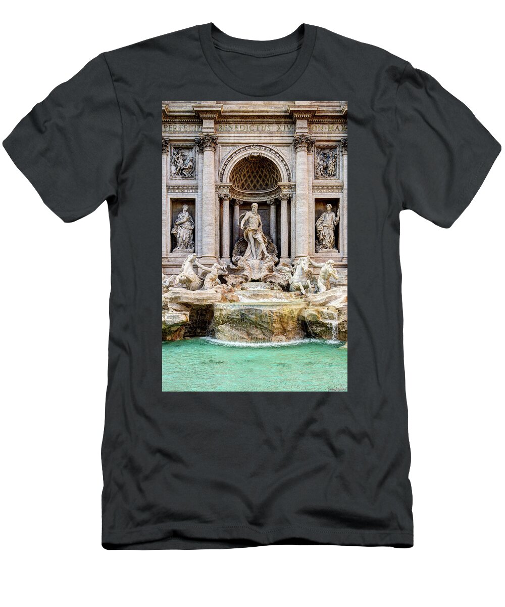 Fontana Di Trevi T-Shirt featuring the photograph Trevi FOuntain by Weston Westmoreland