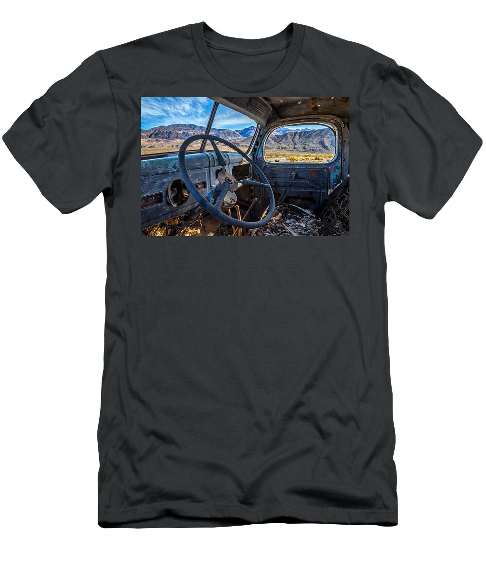 Antique Truck T-Shirt featuring the photograph Truck Desert View by Peter Tellone