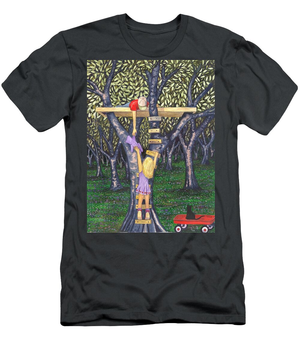 Children T-Shirt featuring the painting Trust by Catherine G McElroy