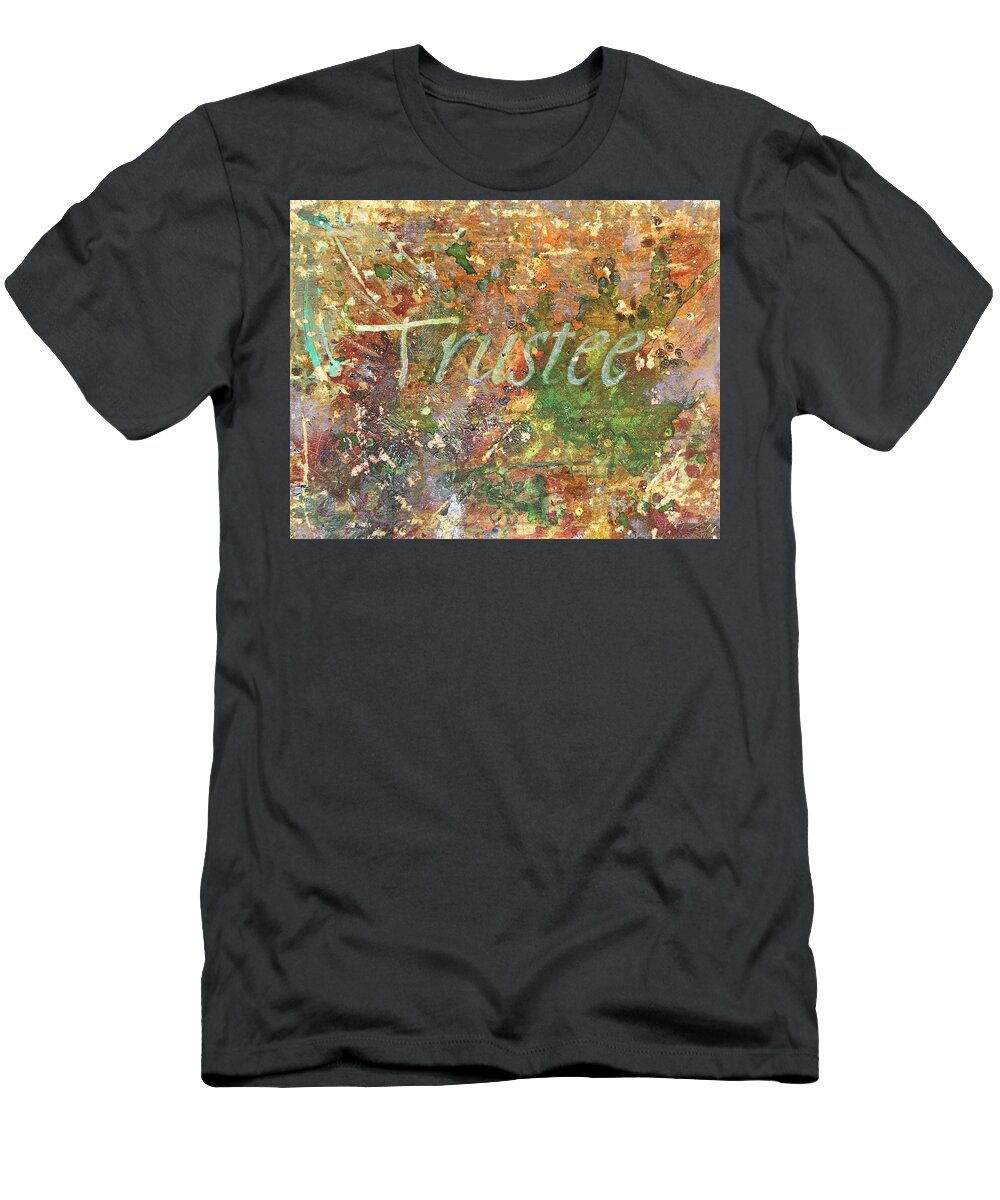 Abstract Art T-Shirt featuring the painting Trustee by Laura Pierre-Louis