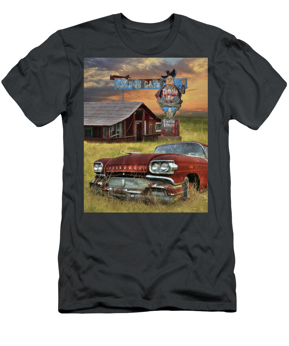 Car T-Shirt featuring the photograph Tumble Inn by Lori Deiter