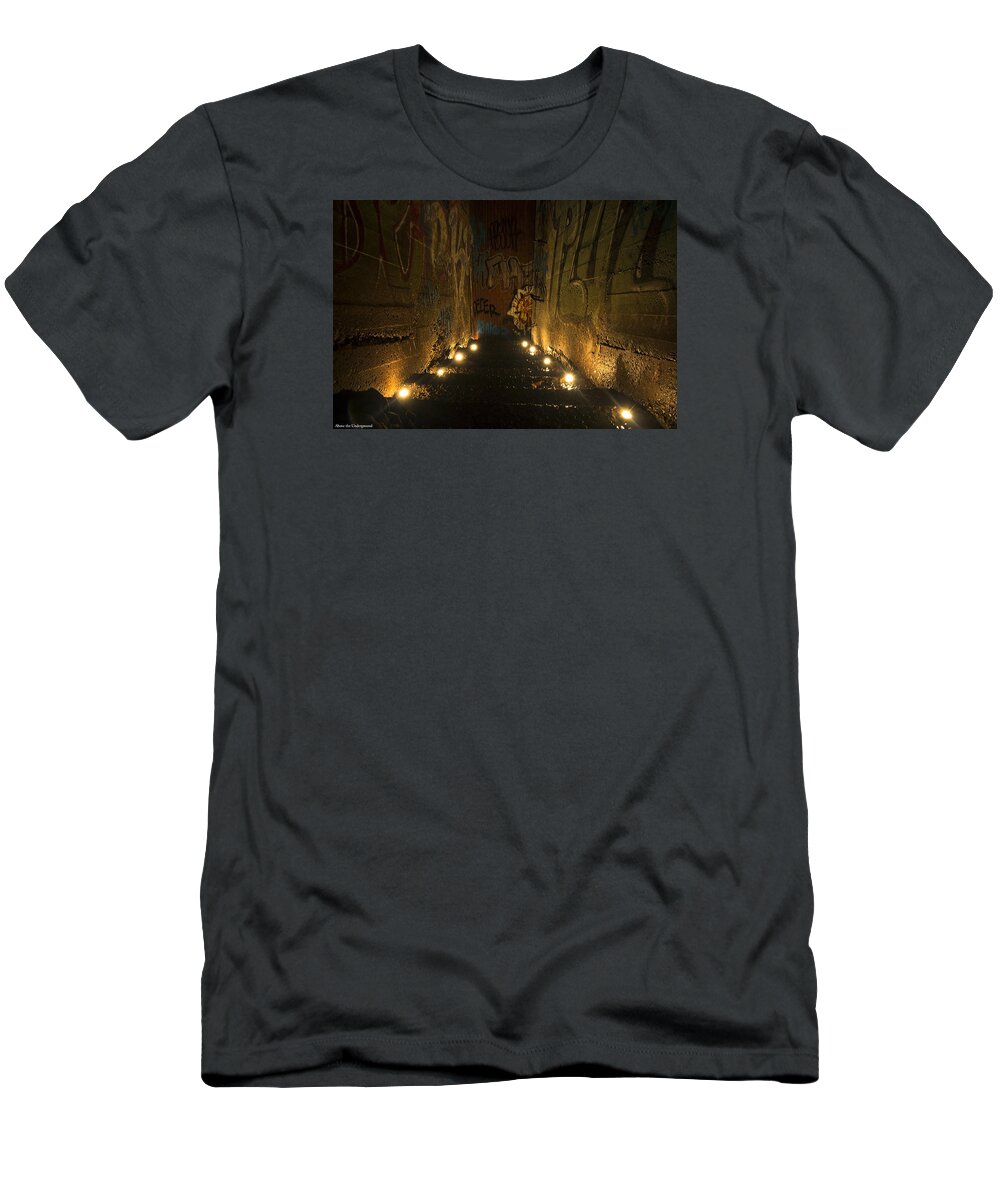 Tunnel T-Shirt featuring the photograph Tunnel Art by Tyler Adams