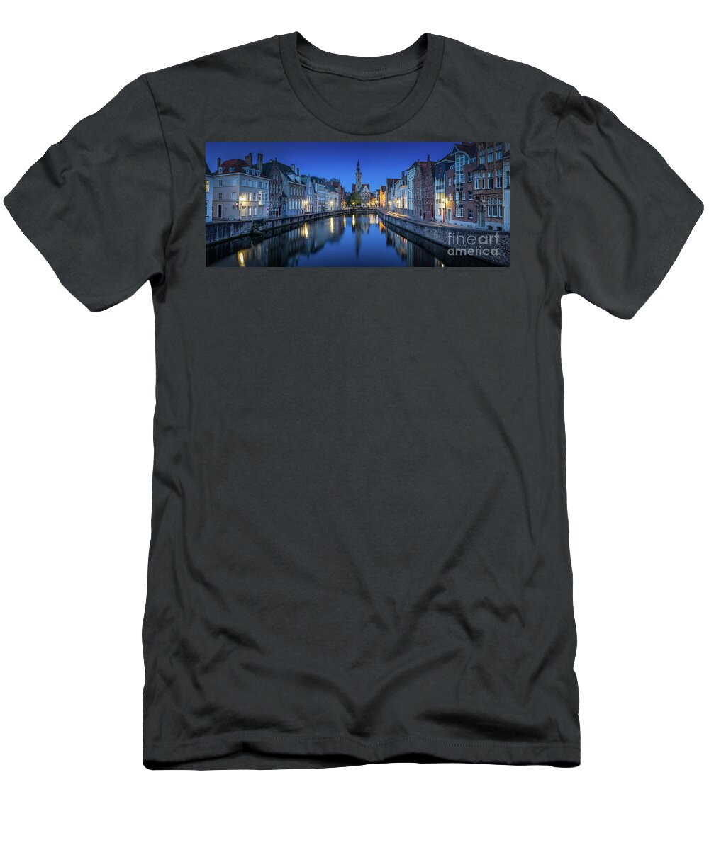 Brugge T-Shirt featuring the photograph Twilight in Brugge by JR Photography