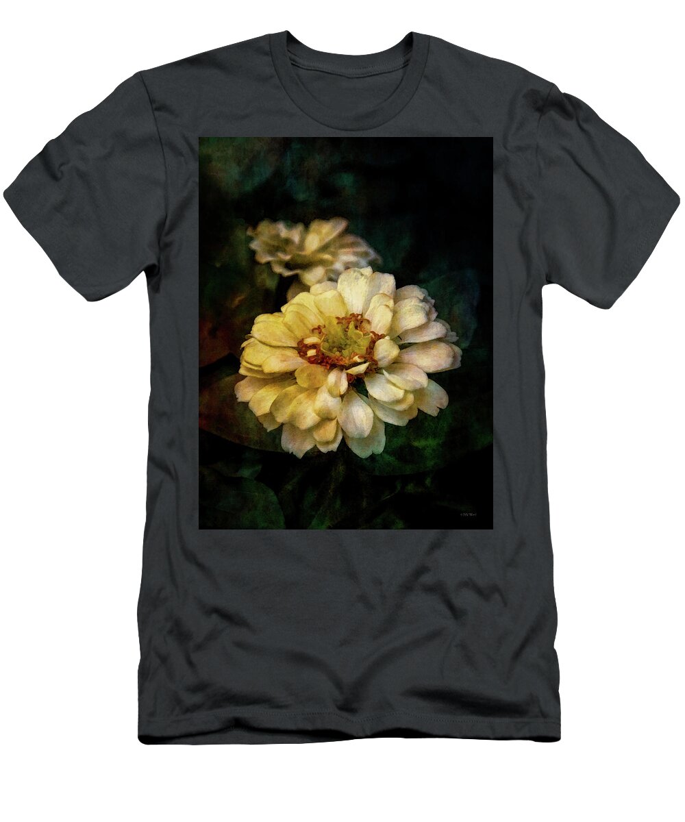 Impressionist T-Shirt featuring the photograph Twilight Zinnia 3731 IDP_2 by Steven Ward