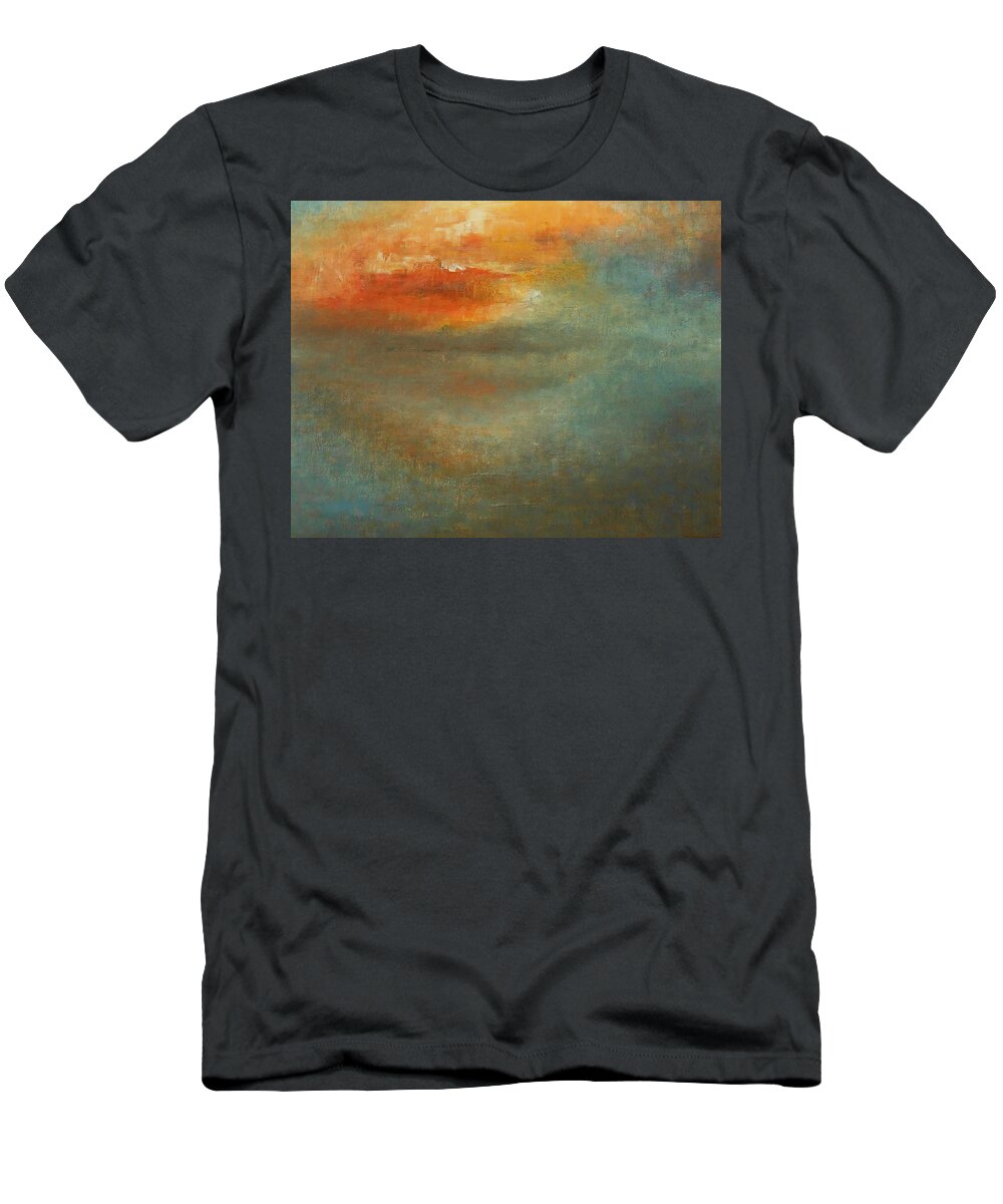 Abstract T-Shirt featuring the painting Twin Flame by Jane See