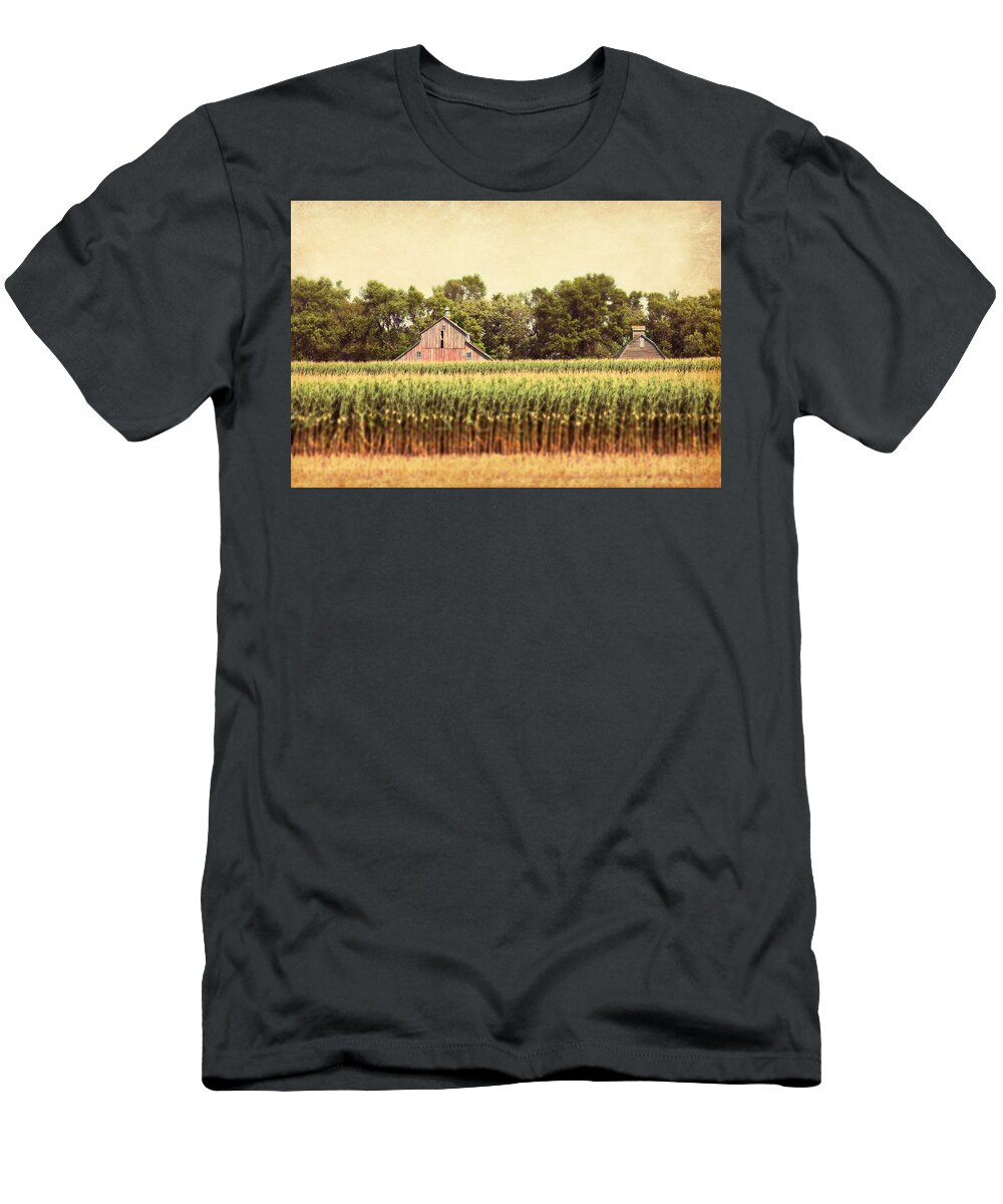 Barn T-Shirt featuring the photograph Twin Peaks by Julie Hamilton