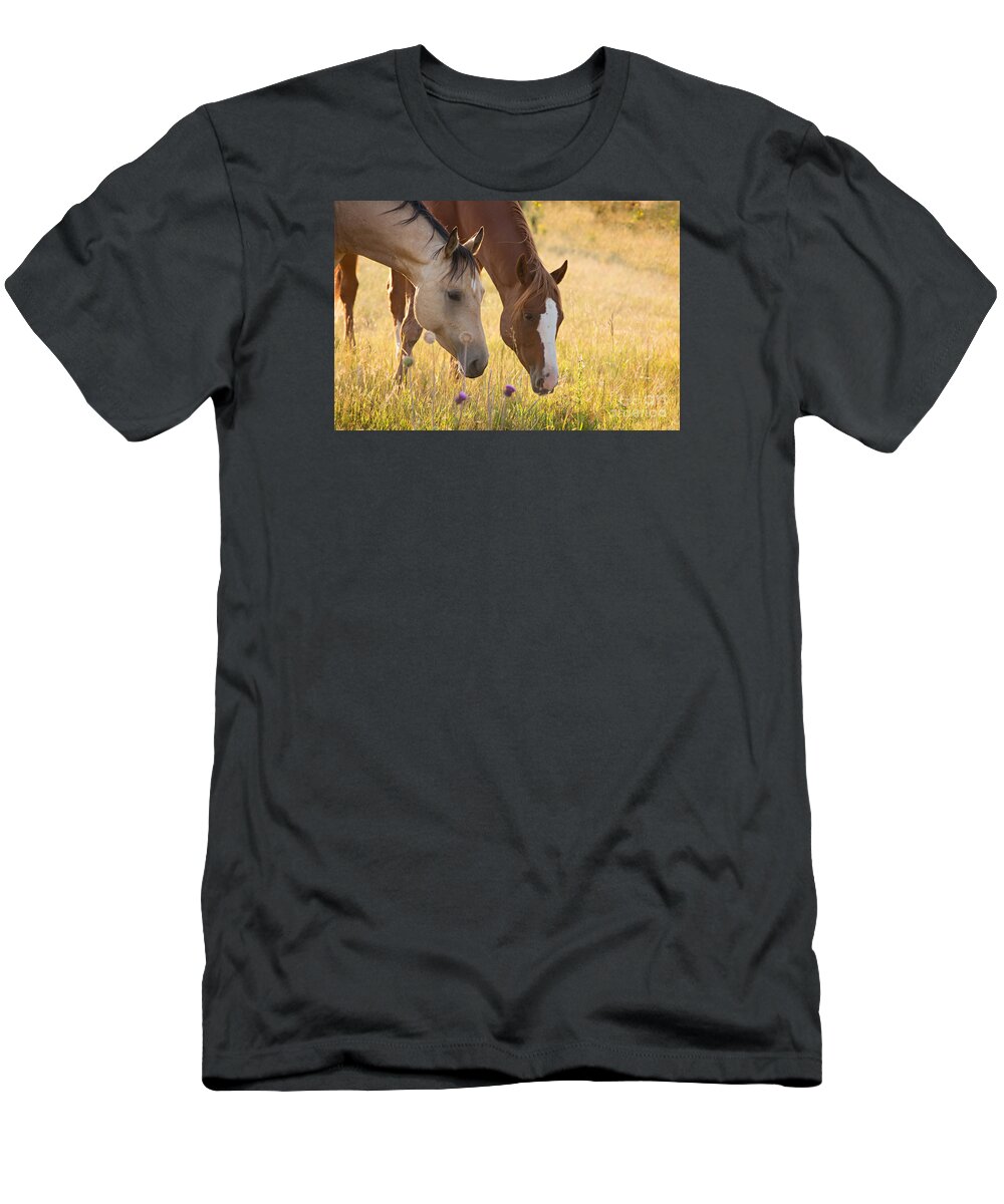 Terri Cage Photography T-Shirt featuring the photograph Two Friends by Terri Cage