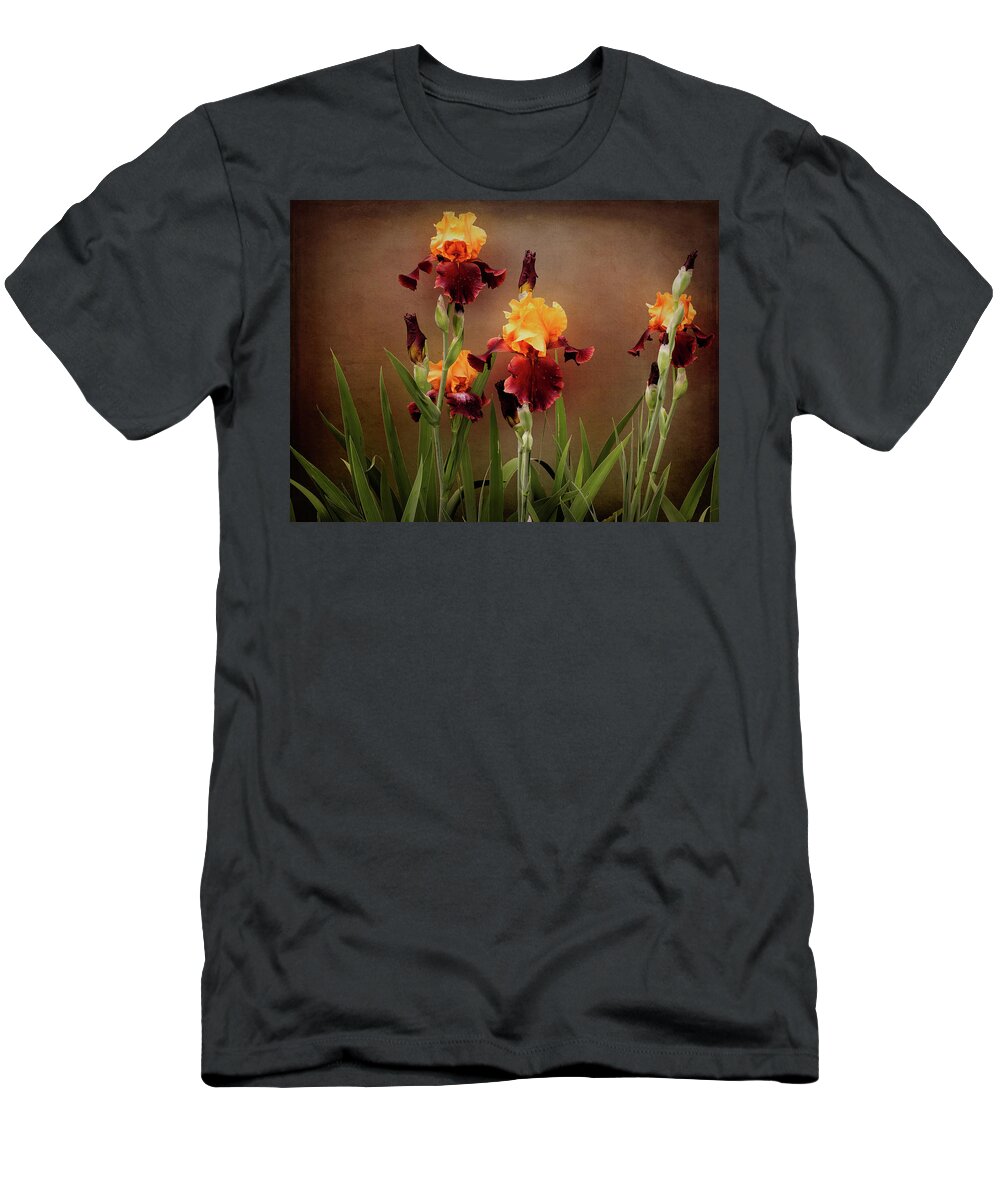 Bearded Iris T-Shirt featuring the photograph Two Toned Bearded Iris by Leslie Montgomery