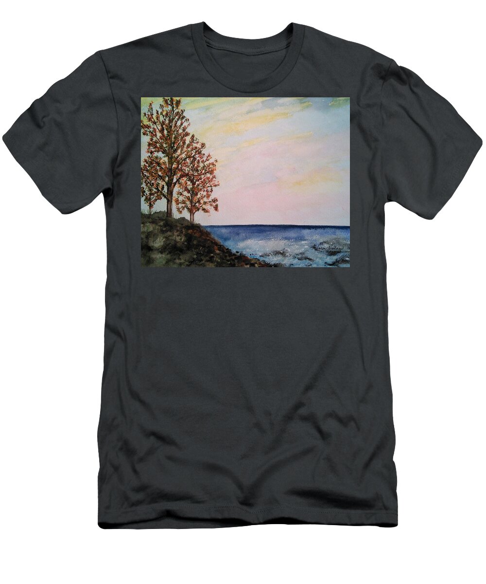 Fall Trees T-Shirt featuring the painting Two Trees by Susan Nielsen