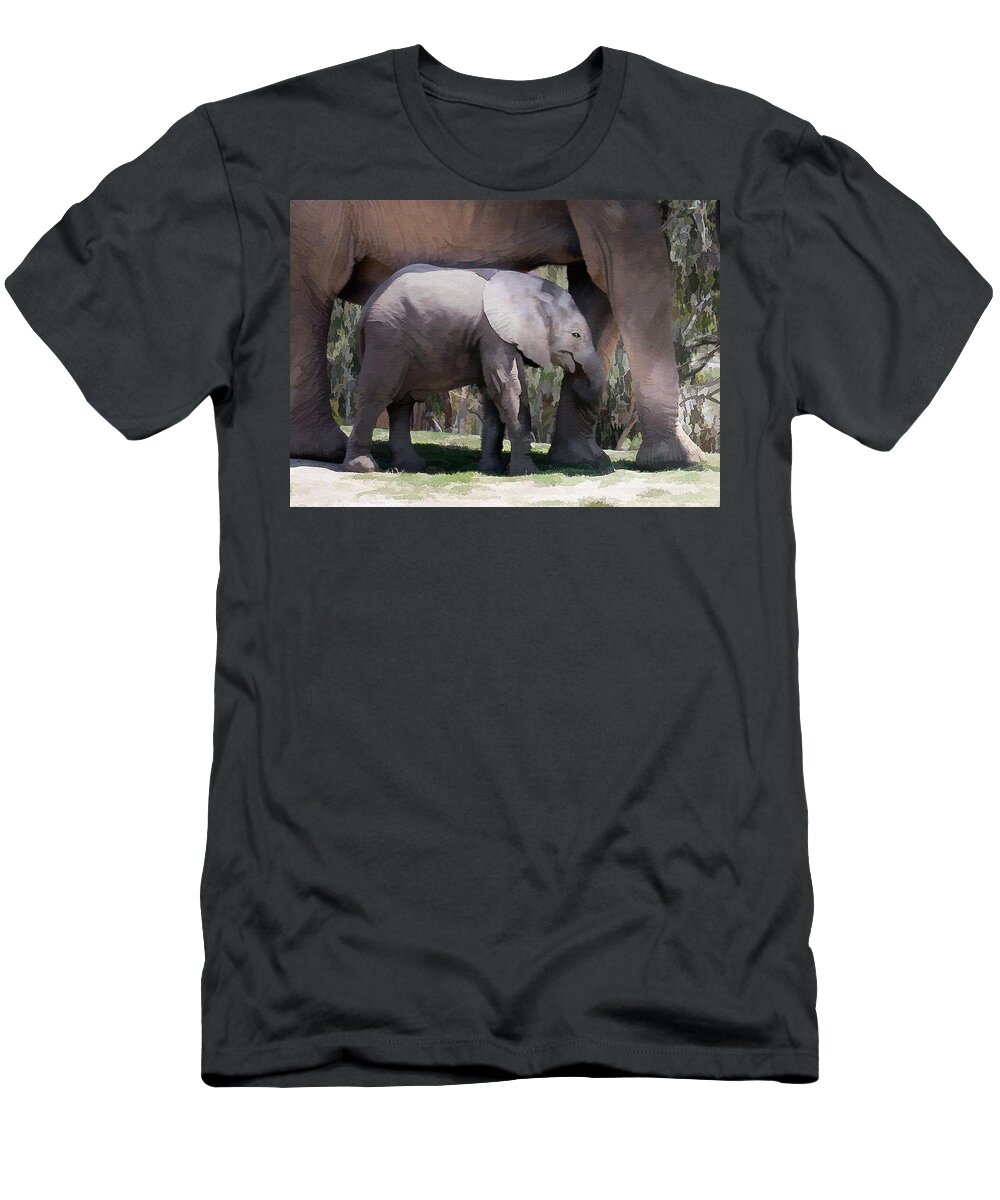 Animal T-Shirt featuring the digital art Two Weeks Old by Sharon Foster