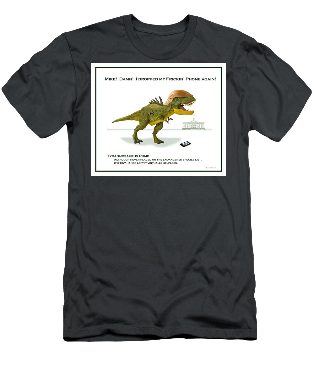 Tyrannosaurus Rump T-Shirt featuring the digital art Tyrannosaurus Rump by Bonnie Follett