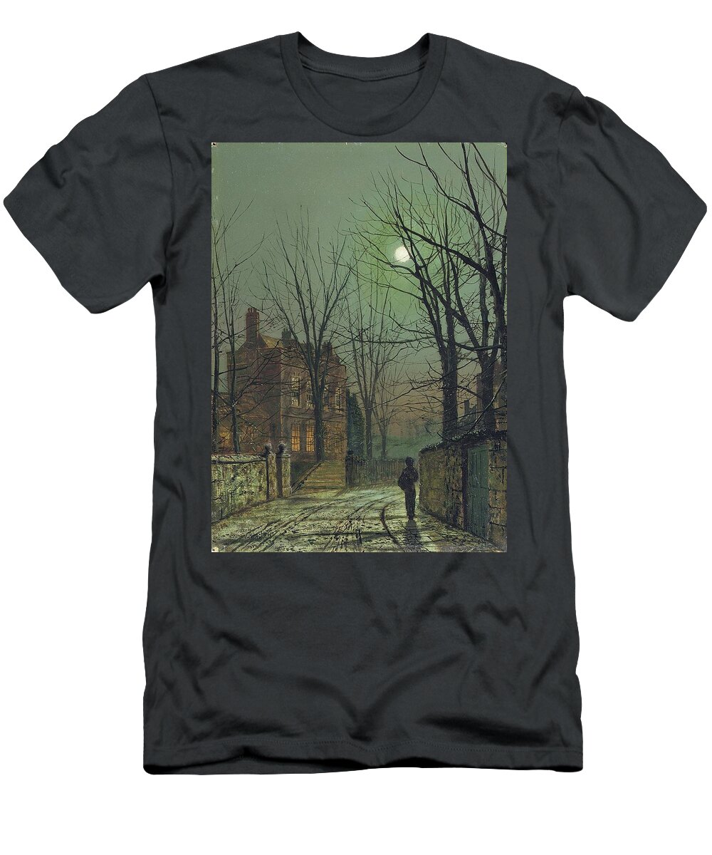 Grimshaw T-Shirt featuring the painting Under The Moon by Pam Neilands