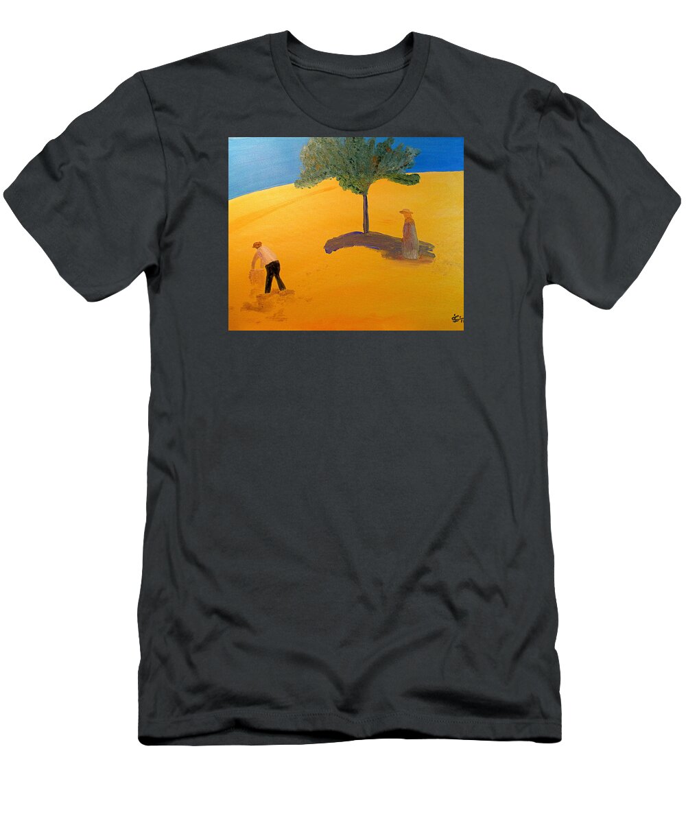 Tuscany T-Shirt featuring the painting Under The Tuscan Sun by Bill OConnor