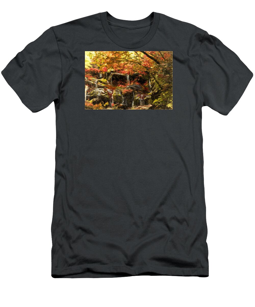 Iver T-Shirt featuring the photograph Upper Catawba Falls North Carolina by Ginger Wakem