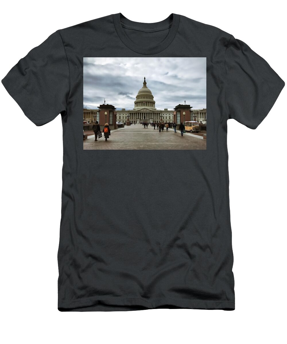 Capitol T-Shirt featuring the photograph U.S. Capitol Building by Chris Montcalmo