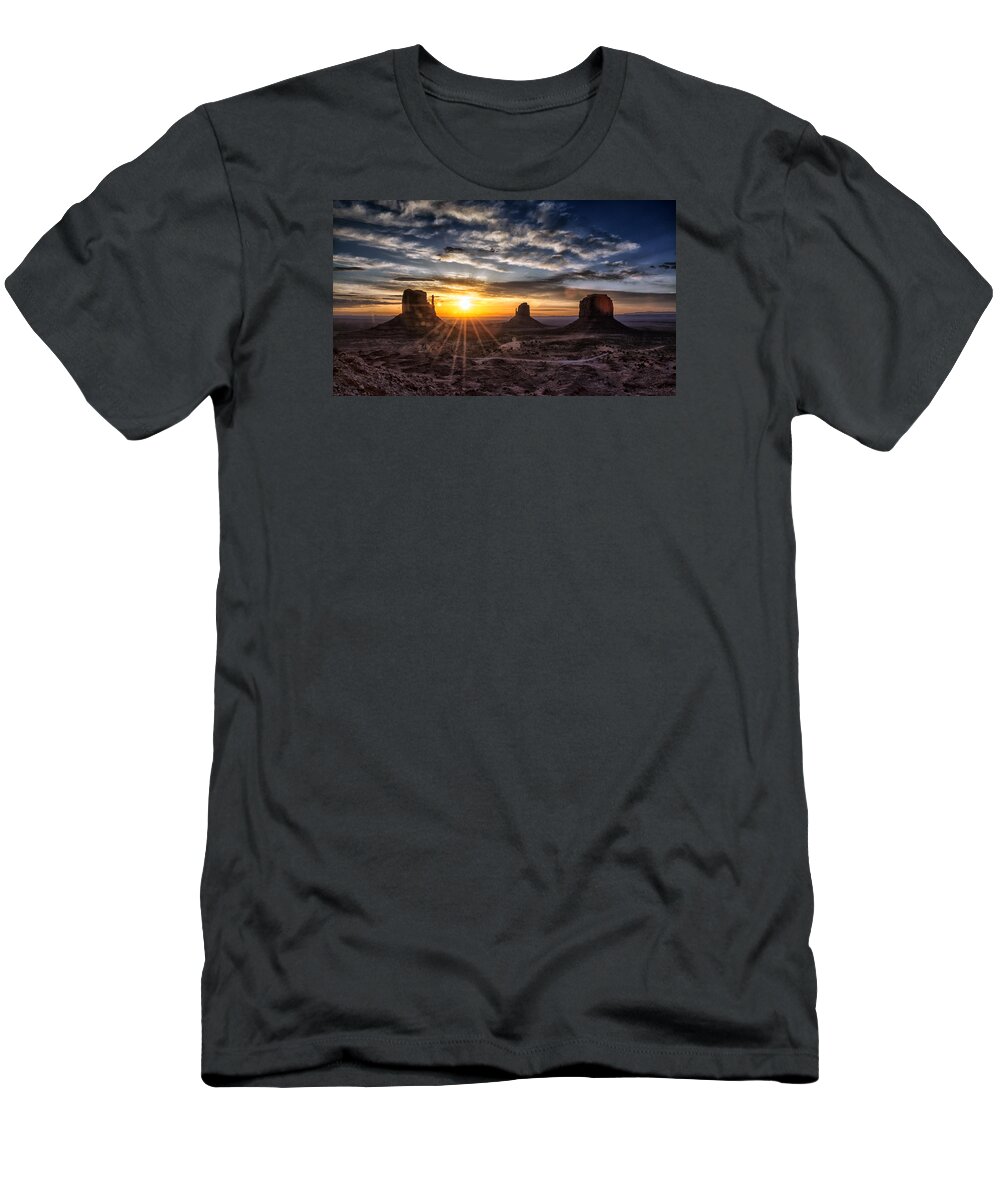 Arizona T-Shirt featuring the photograph Valley Sunrise by Robert Fawcett