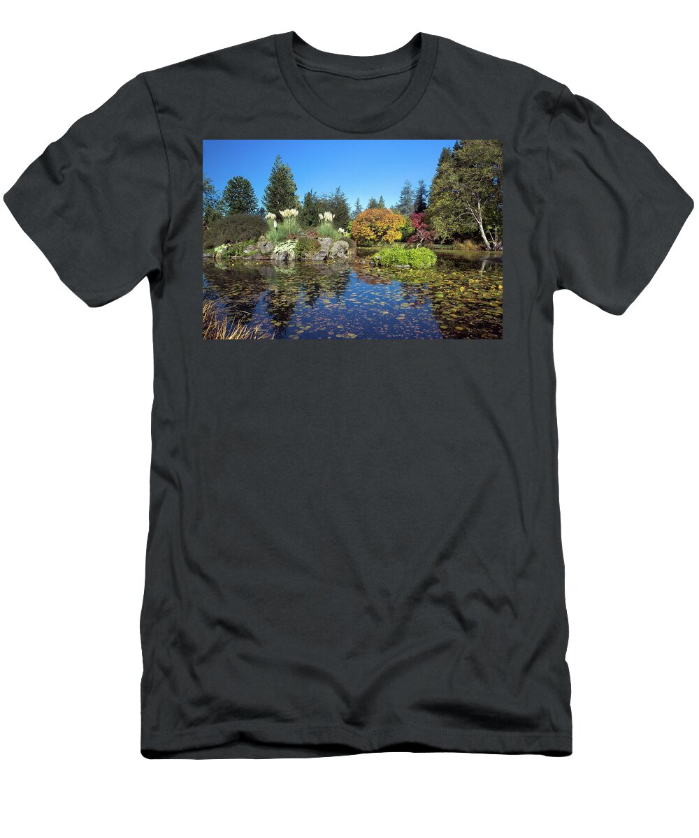 Alex Lyubar T-Shirt featuring the photograph Van Dusen Botanical Garden by Alex Lyubar