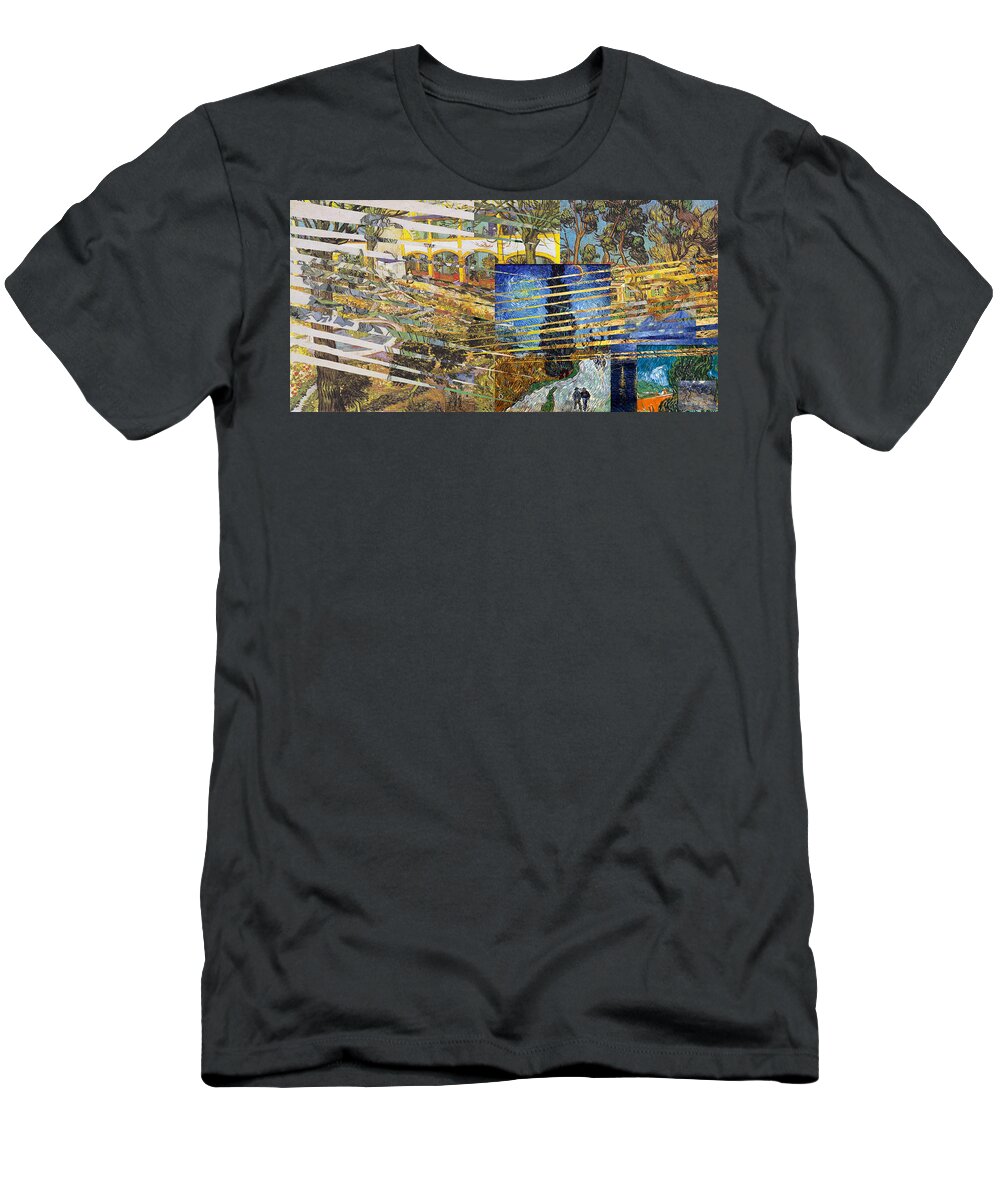 Vincent Van Gogh T-Shirt featuring the digital art Van Gogh Mural Il by David Bridburg