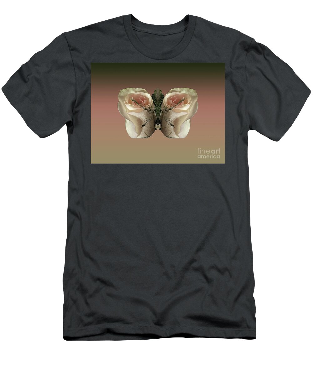 Vanilla T-Shirt featuring the photograph Vanilla Butterfly Rose by Rockin Docks Deluxephotos