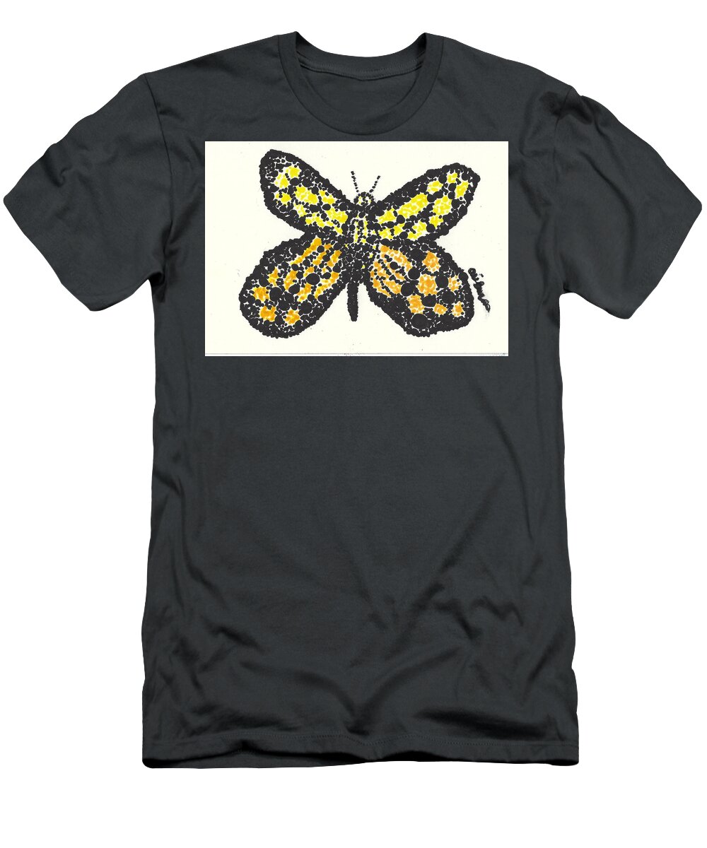 Butterfly T-Shirt featuring the drawing Vanya by Ali Baucom