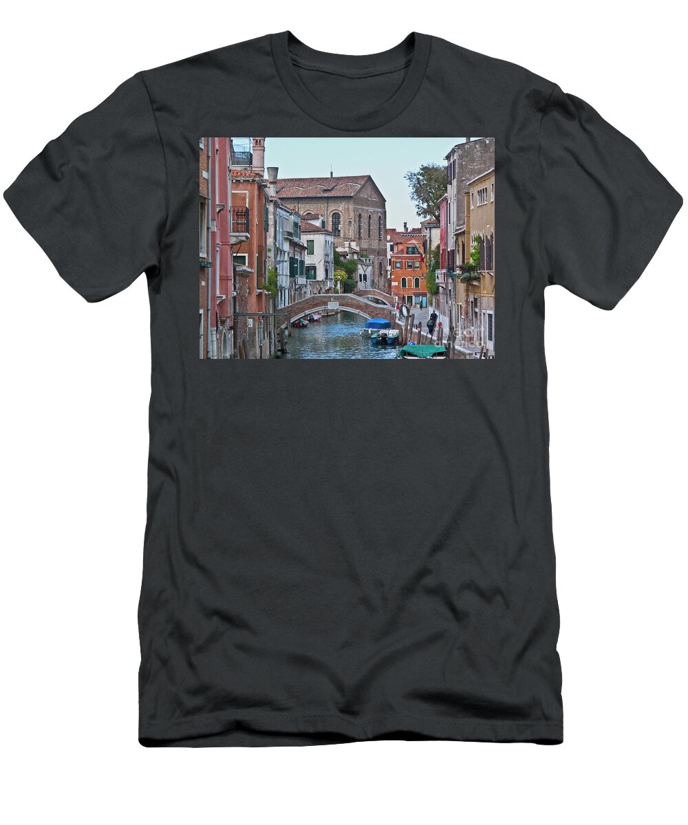 Venice T-Shirt featuring the photograph Venice double bridge by Heiko Koehrer-Wagner