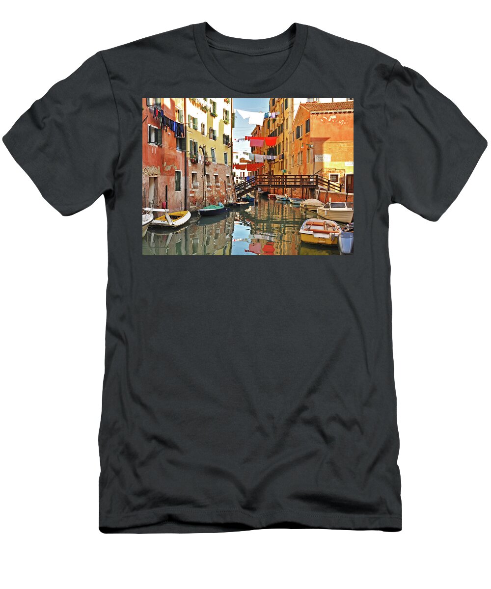 Venice Italy T-Shirt featuring the photograph Venice Dry Cycle - Venice, Italy by Denise Strahm