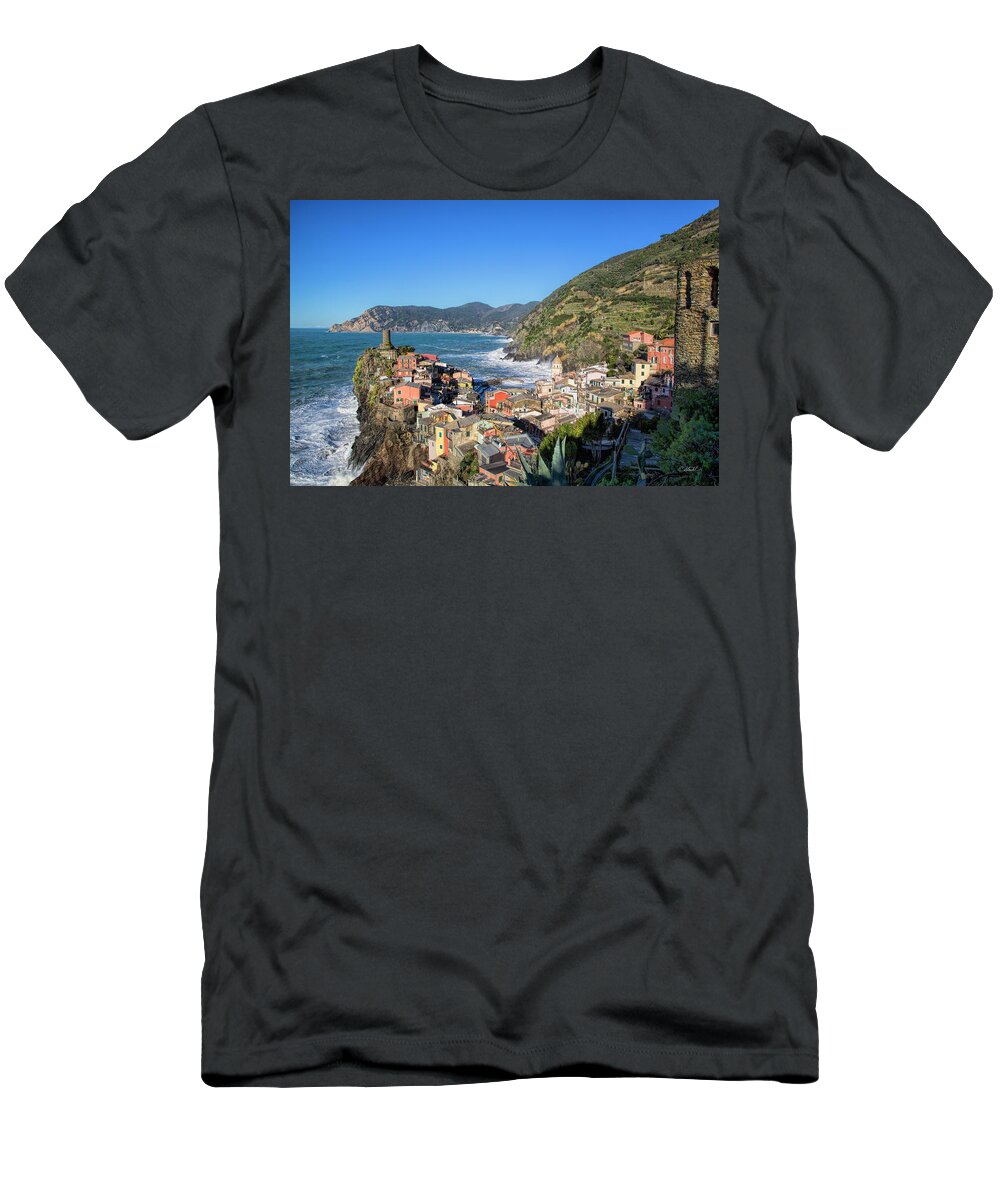 Italy T-Shirt featuring the photograph Vernazza in Cinque Terre by Cheryl Strahl