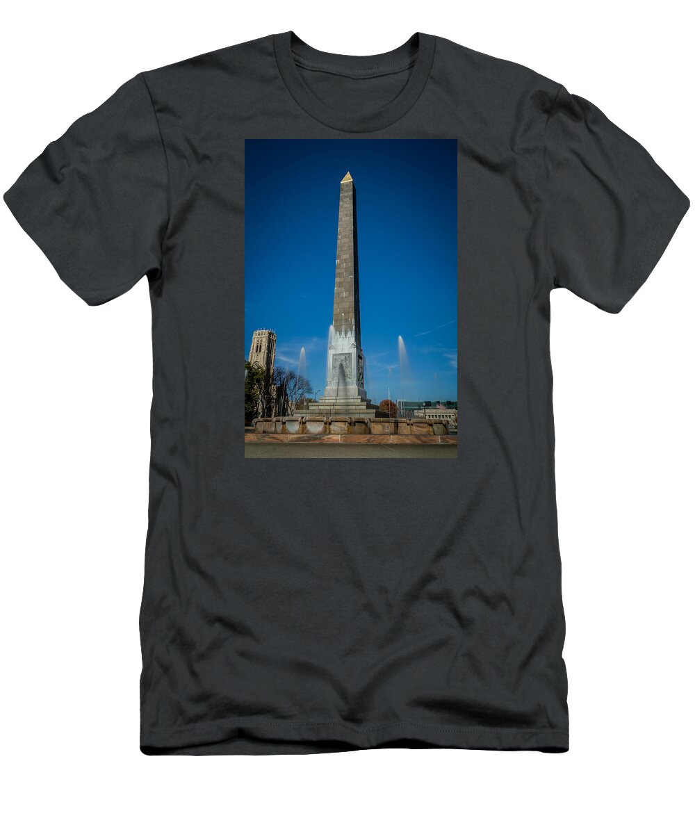 Indiana T-Shirt featuring the photograph Veteran's Memorial Plaza by Ron Pate