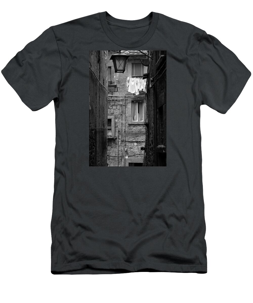 Alley T-Shirt featuring the photograph Vicolo Italano by Valentino Visentini