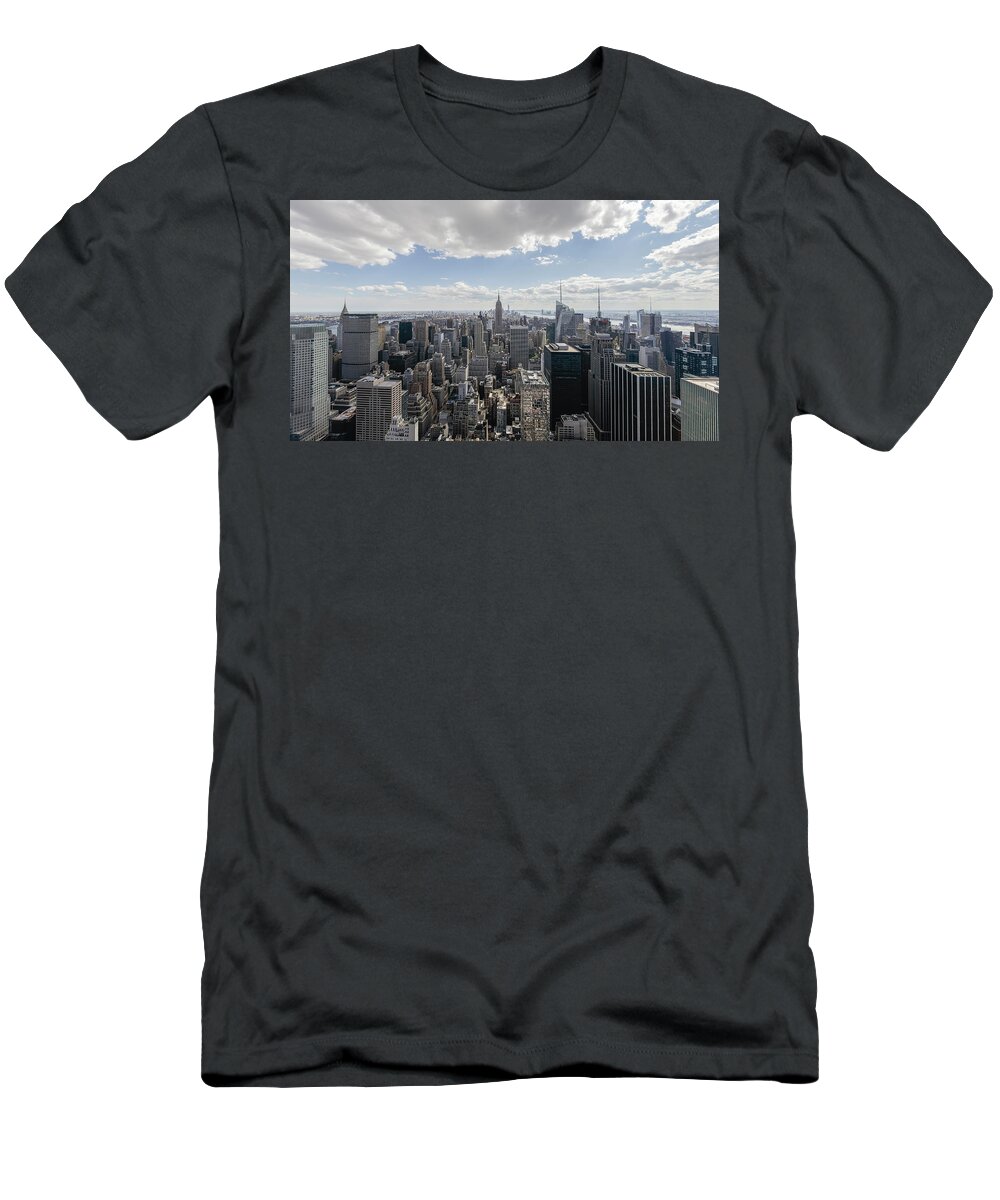 Looking South From The Top Of Rockefeller Center T-Shirt featuring the photograph View from the Top II by Glenn Woodell