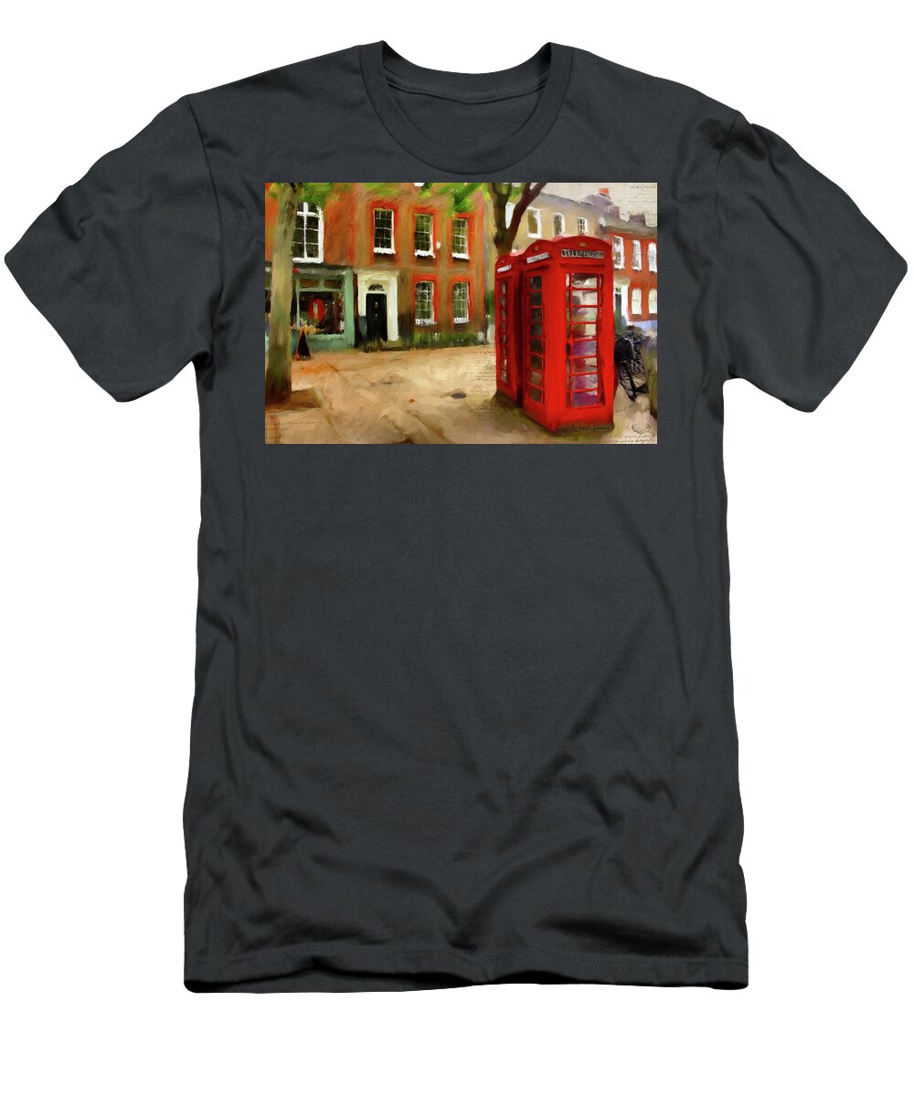 London T-Shirt featuring the digital art Village Green At Richmond by Nicky Jameson