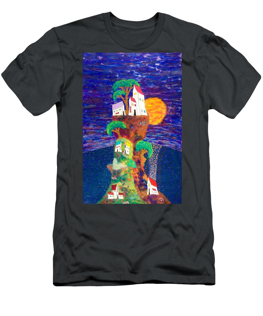 Acrylic T-Shirt featuring the painting Village Retreat 15-16 by Patrick OLeary