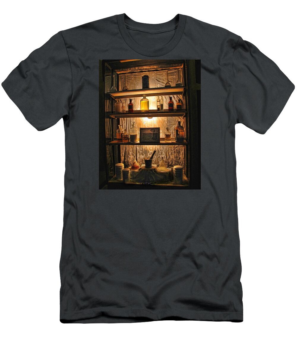 Vintage T-Shirt featuring the photograph Vintage Medicine Cabinet by Helaine Cummins