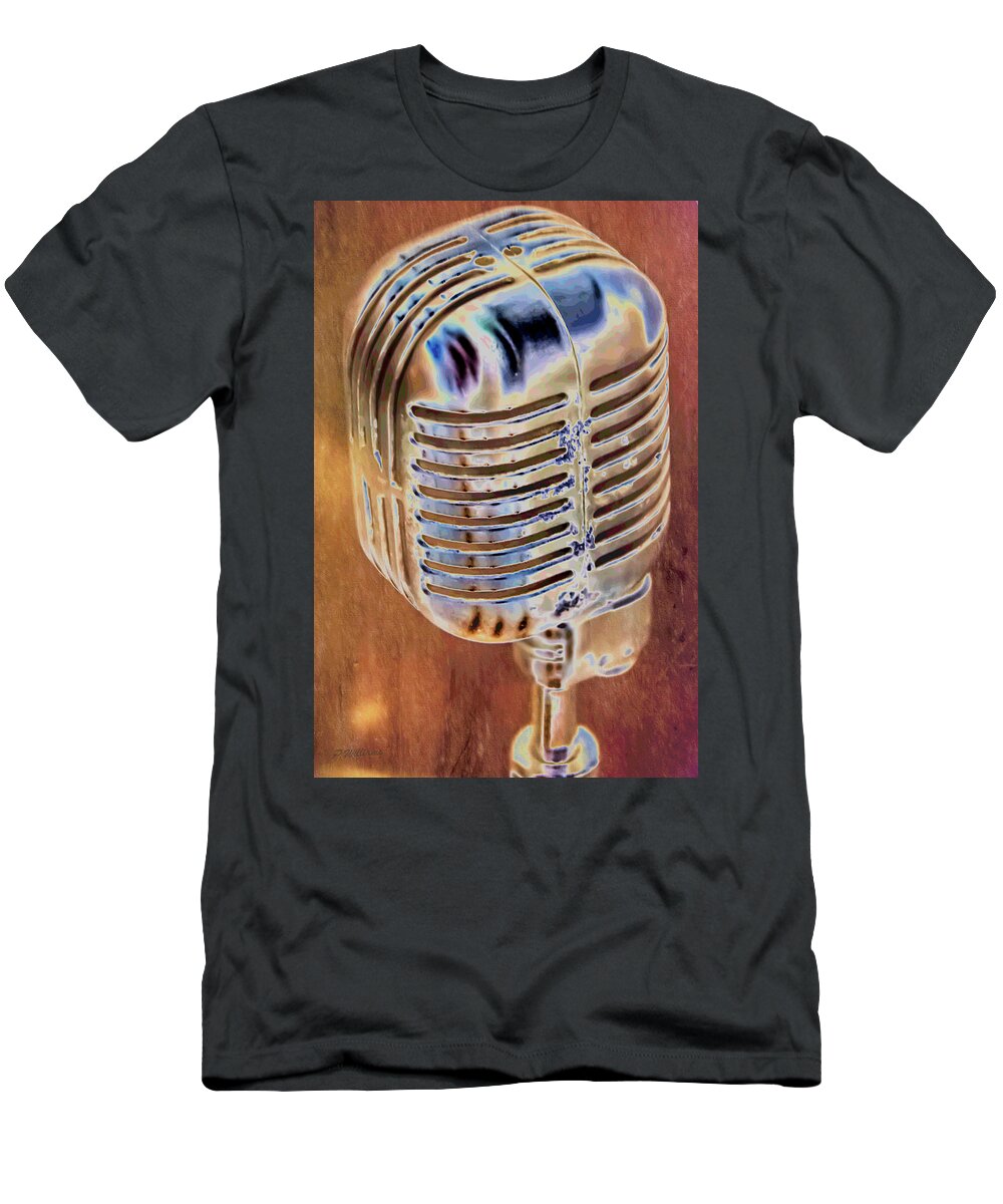 Music T-Shirt featuring the photograph Vintage Microphone by Pamela Williams
