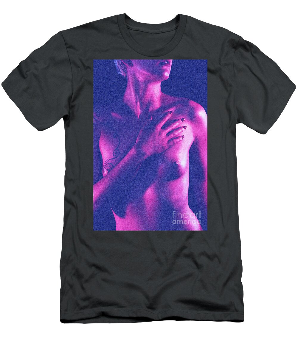 Violet T-Shirt featuring the photograph Violet at heart by Robert WK Clark