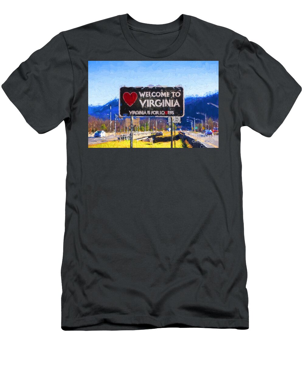 Virginia T-Shirt featuring the photograph Virginia Is For Lovers by Les Palenik