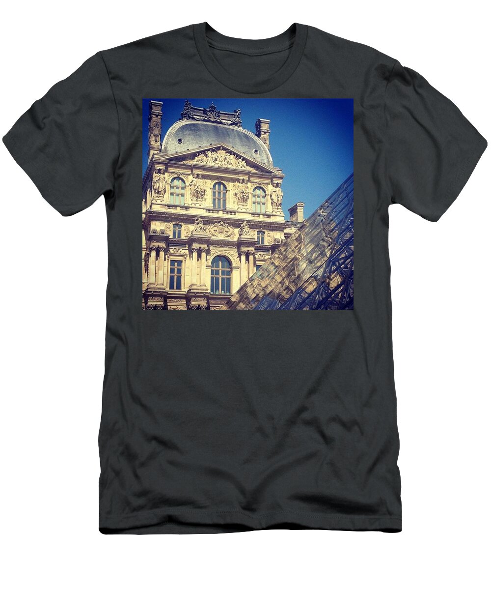 Beautiful T-Shirt featuring the photograph Visited The Louvre Yesterday!! Paris by Charlotte Cooper