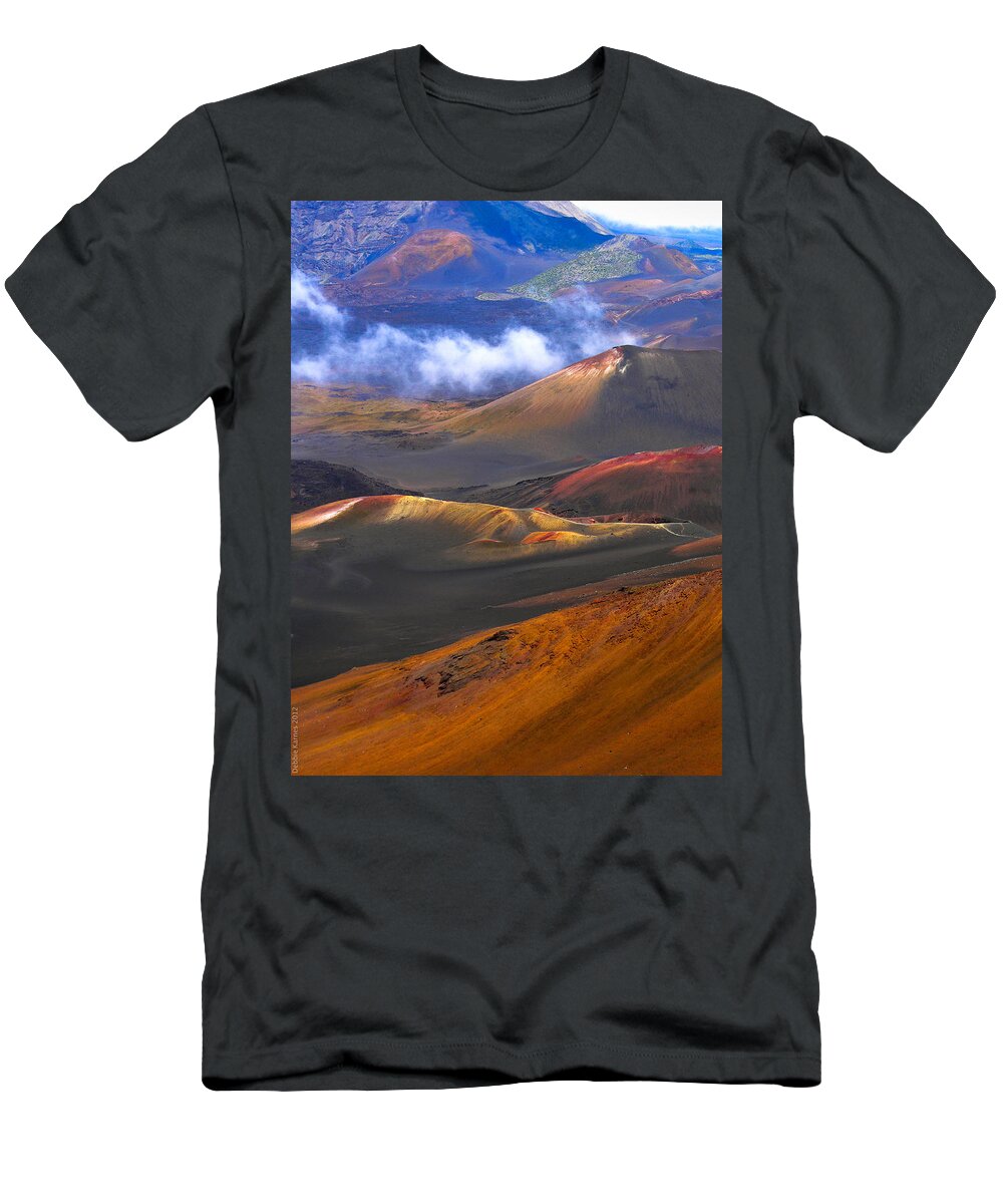 Volcano T-Shirt featuring the photograph Volcanic Crater in Maui by Debbie Karnes