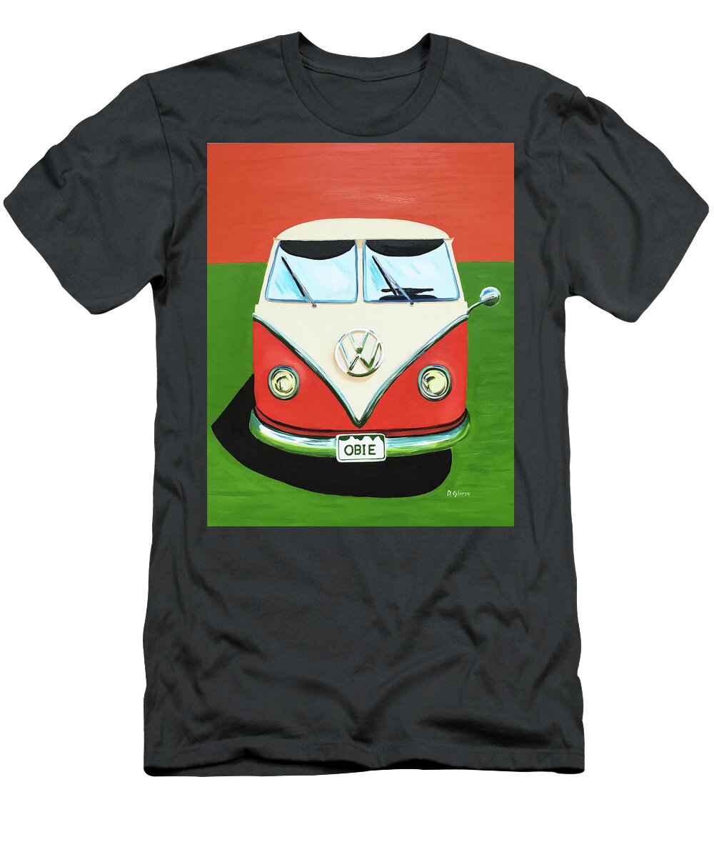 #denverart T-Shirt featuring the painting VW Bus -Obie by Dean Glorso