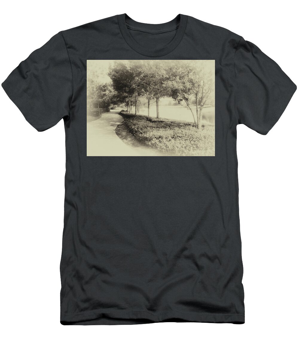 Castle T-Shirt featuring the photograph Walking At Old Key West Resort WDW in Heirloom 02 MP by Thomas Woolworth
