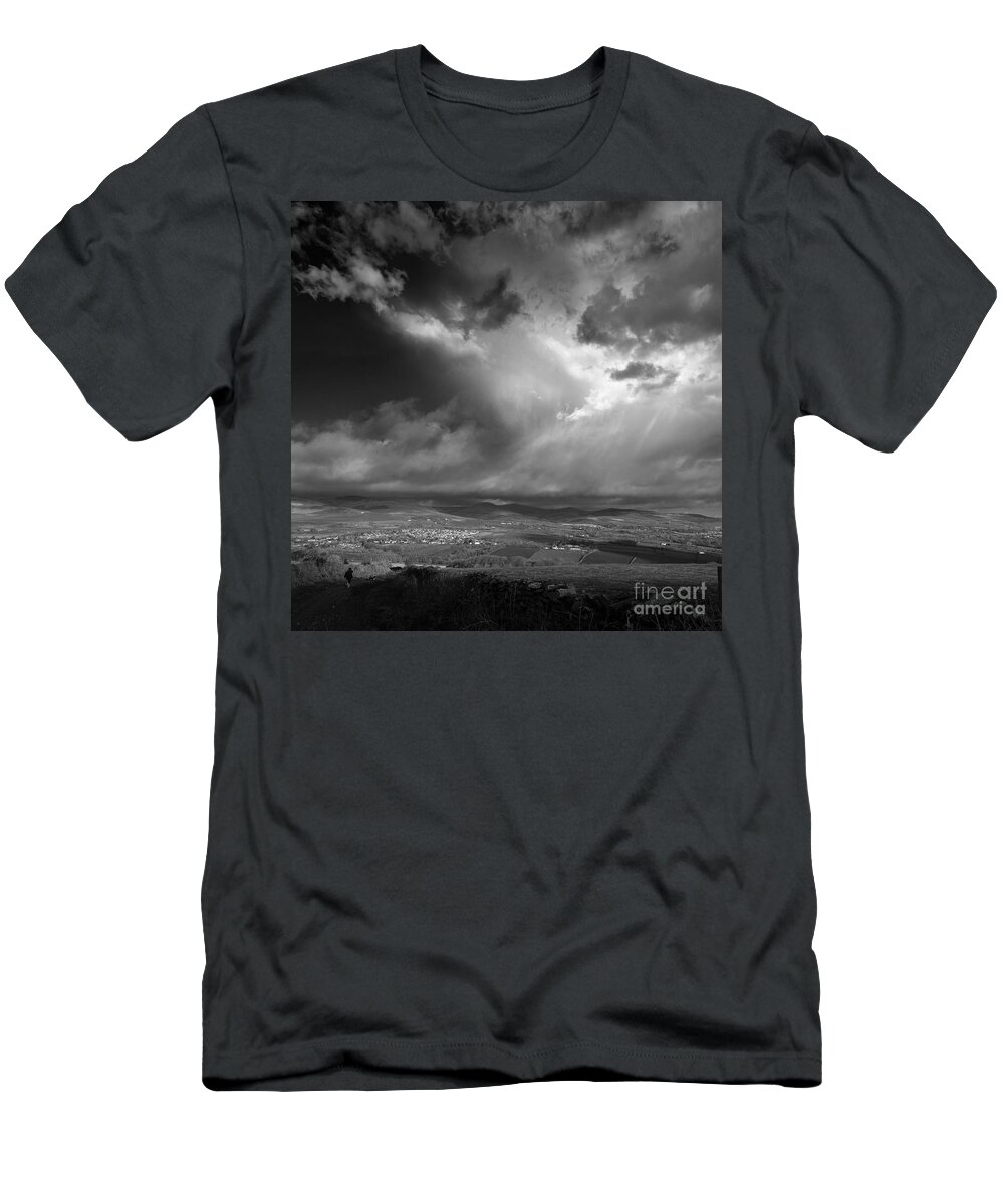 Black And White T-Shirt featuring the photograph Walking North by Paul Davenport