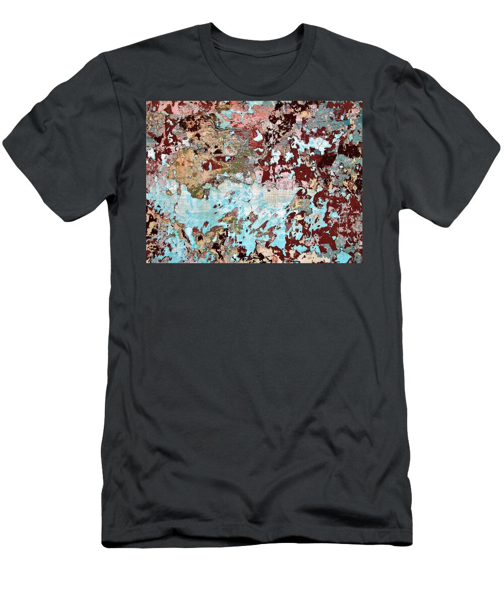 Texture T-Shirt featuring the photograph Wall Abstract 128 by Maria Huntley