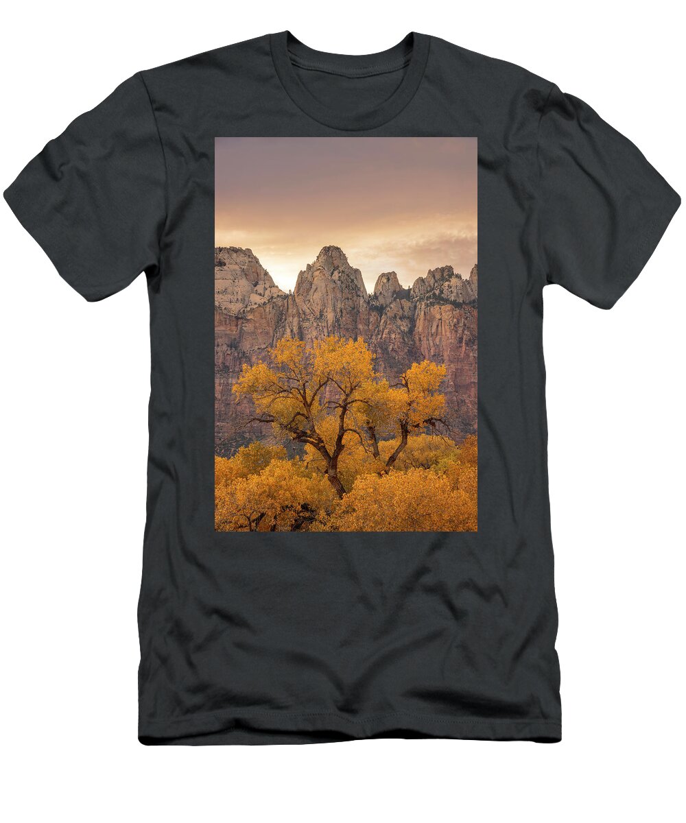 Zion T-Shirt featuring the photograph Watching Over Zion by Dustin LeFevre