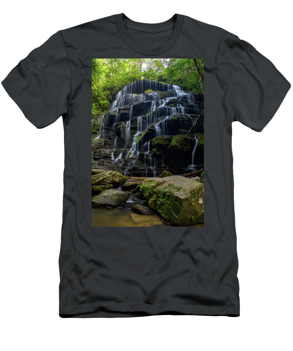 Waterfalls T-Shirt featuring the photograph Water Over Granite by Robert J Wagner