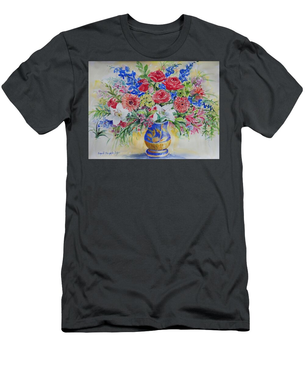 Flowers T-Shirt featuring the painting Watercolor Series No. 249 by Ingrid Dohm