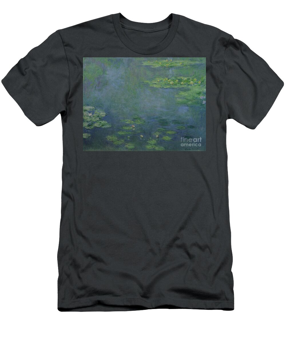 Waterlilies T-Shirt featuring the painting Waterlilies by Claude Monet