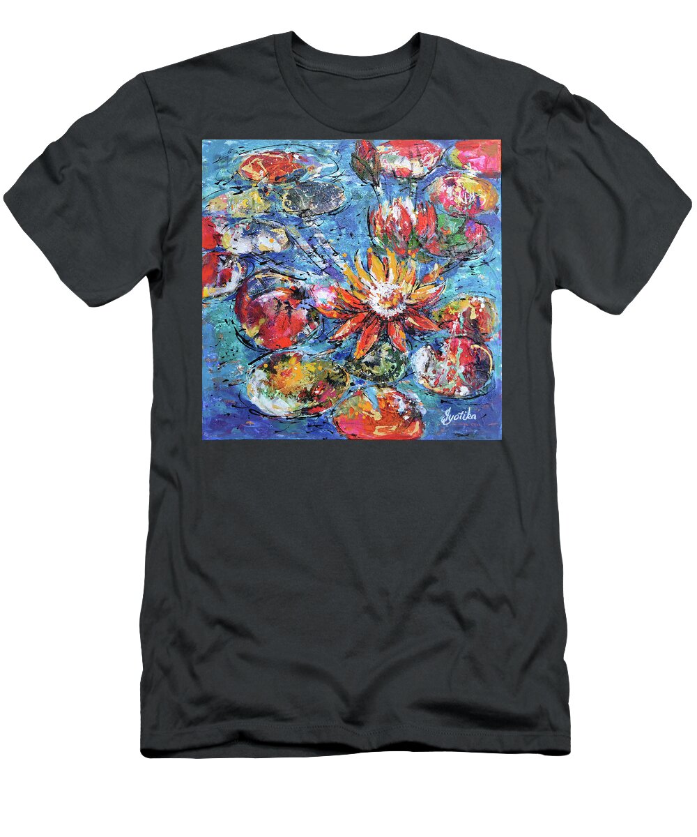 Waterlily T-Shirt featuring the photograph Waterlily Pond by Jyotika Shroff