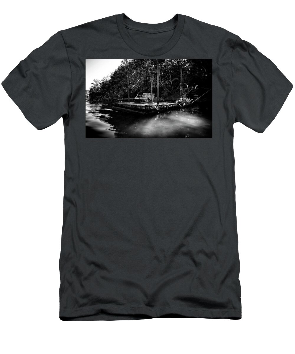 Platform T-Shirt featuring the photograph Waters Edge by Alan Raasch