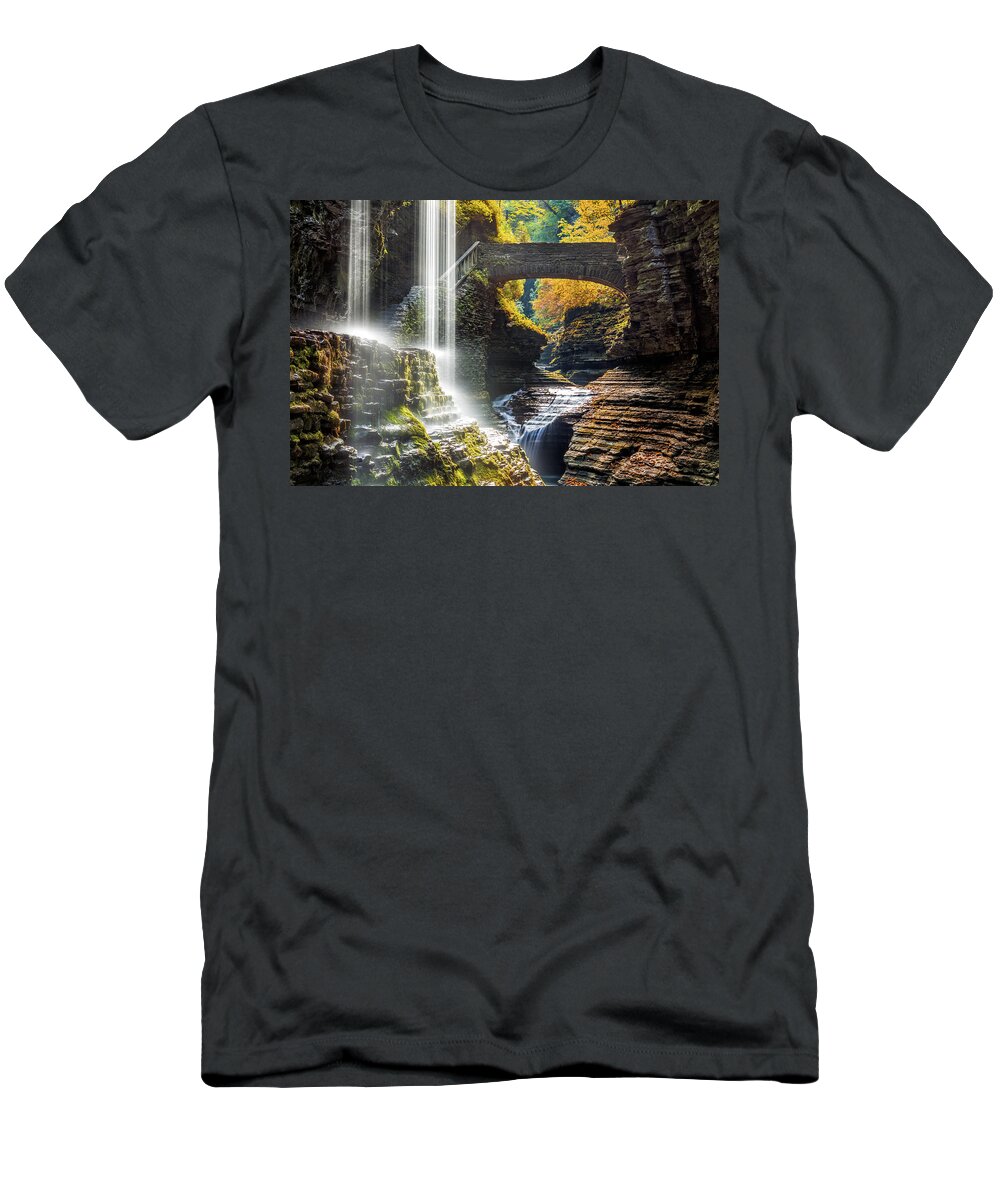 Finger Lakes T-Shirt featuring the photograph Watkins Glen State Park by Mihai Andritoiu